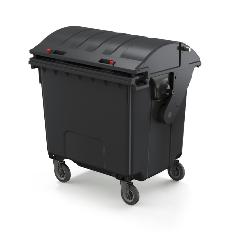 Контейнер для сміття пластиковий з круглою кришкою 1100 л., сірий CONTENUR